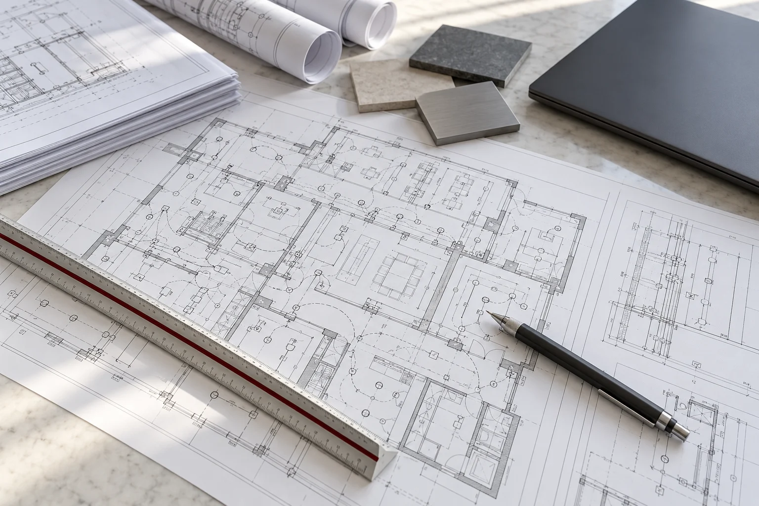 تصور لرسومات كهربائية وأدوات مراجعة هندسية